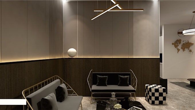create interior design and rendering for house and office