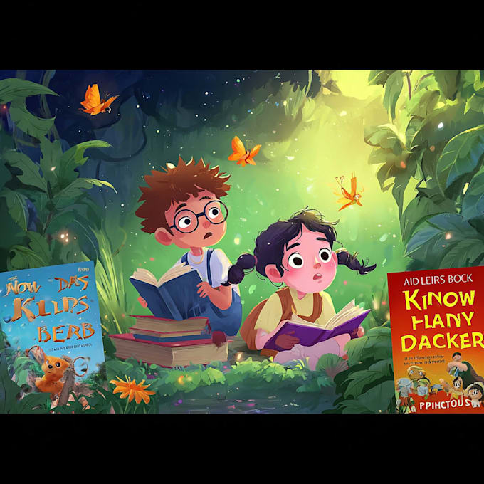 design cute children book cover art