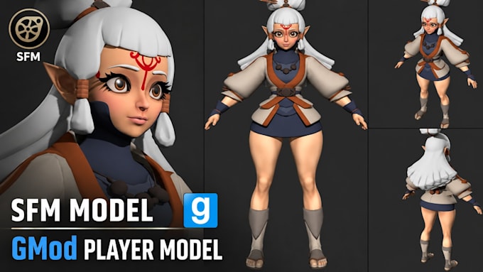 port, edit, or create sfm model l4d2, gmod playermodel cs2, mmd vrc character