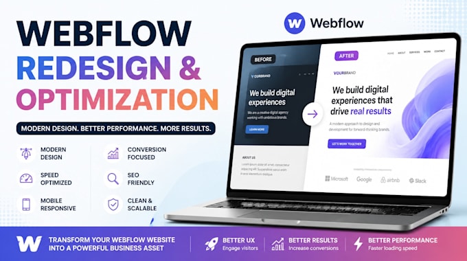 redesign webflow website webflow website design responsive webflow website setup