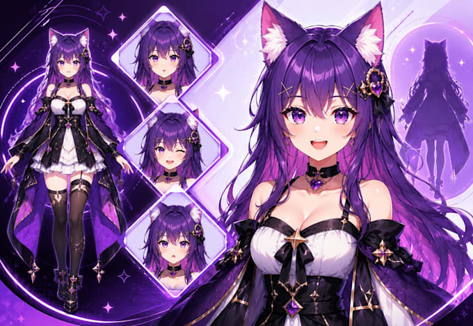 design and rig pro live2d model 2dvtuber design in anime style for streaming