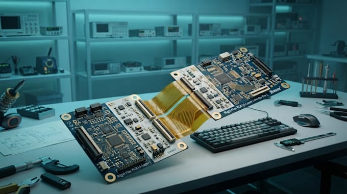 design high speed rf radio multilayer rigid flex pcb with manufacturing gerber