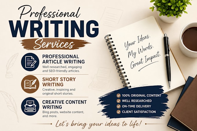 write articles, short stories and creative writing
