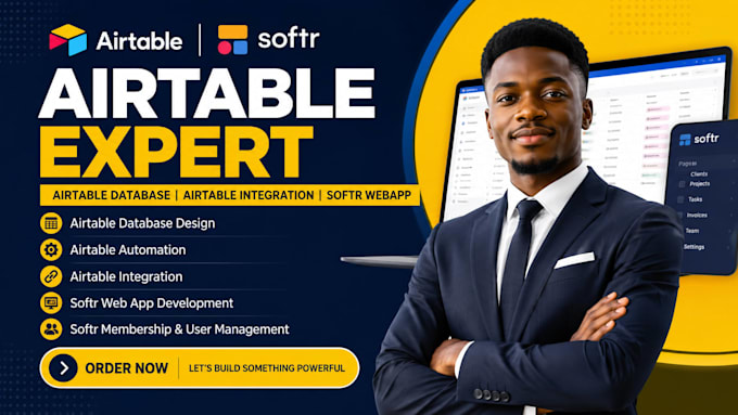 be your airtable expert airtable database airtable integration CRM softr webapp