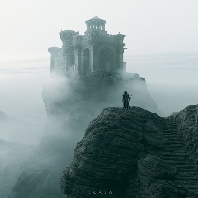 draw a professional fantasy album cover