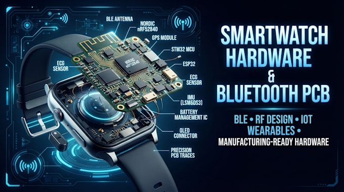 do smartwatch hardware, bluetooth pcb, and pcb antenna for iot wearable devices