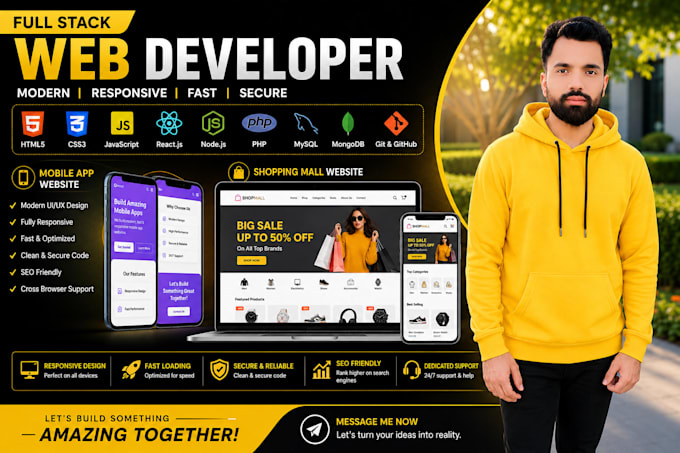 build a modern full stack website using react