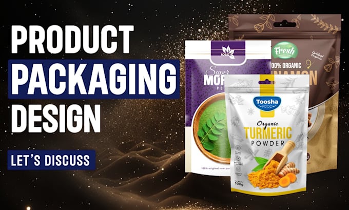 do product packaging design, box pouch label design