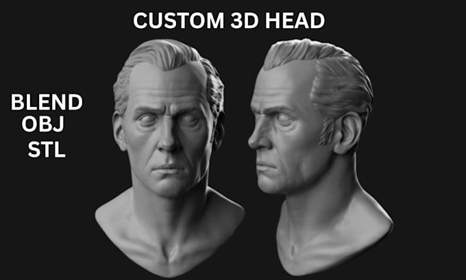 sculpt custom 3d head model 3d face 3d bust model 3d sculpture figurine
