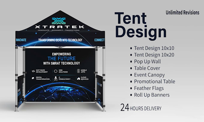 design tent, table cover, flag and canopy tent