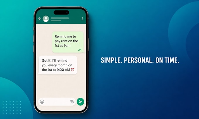be your personal whatsapp reminder assistant for 30 days