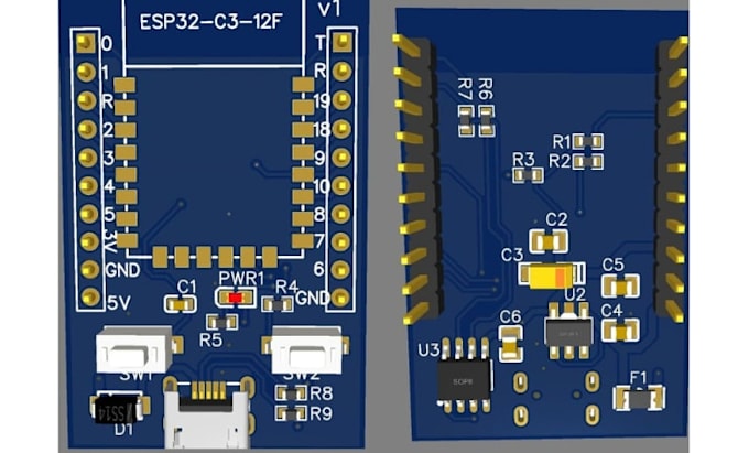 do custom pcb design for esp32 s3,s2,c3,c6, ,fix,troubleshoot and gerber files