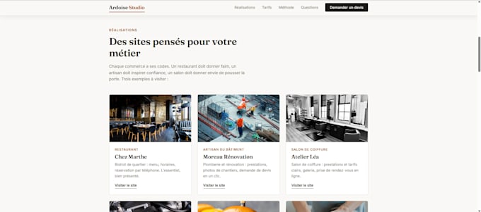 créer votre site web moderne