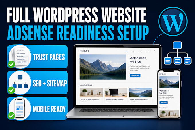 build a complete wordpress website for google adsense approval
