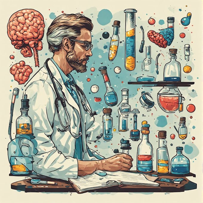 draw medical and science illustrations