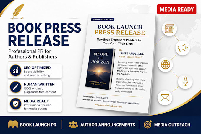 do book press release, book launch press release distribution, book launch PR
