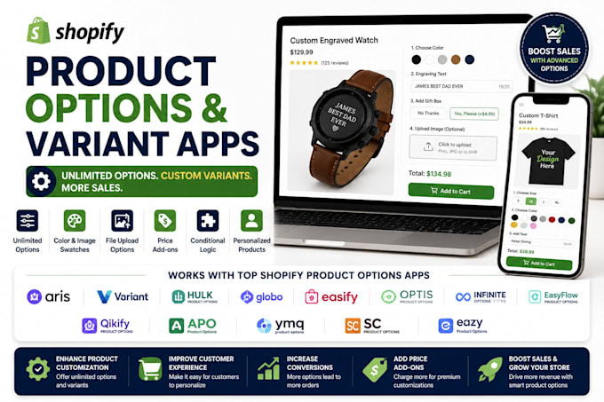 setup shopify product options variants aris variant hulk globo easify optis
