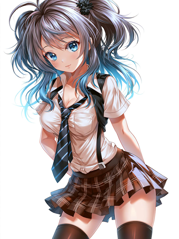 anime character an illustration and anime character