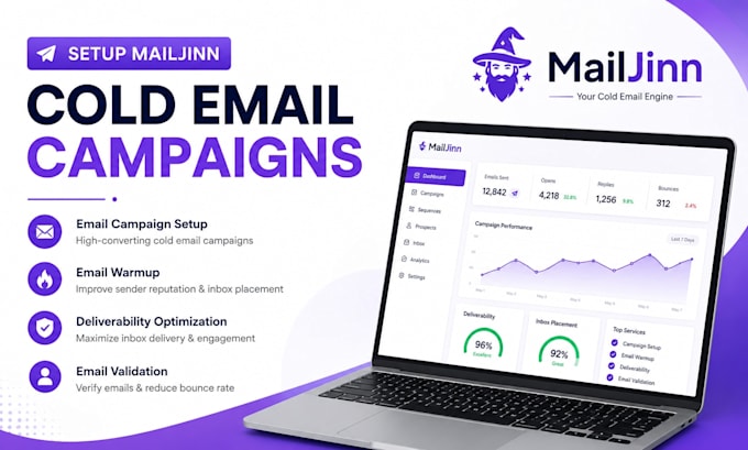 setup mailjinn cold email campaign email warmup deliverability email validation