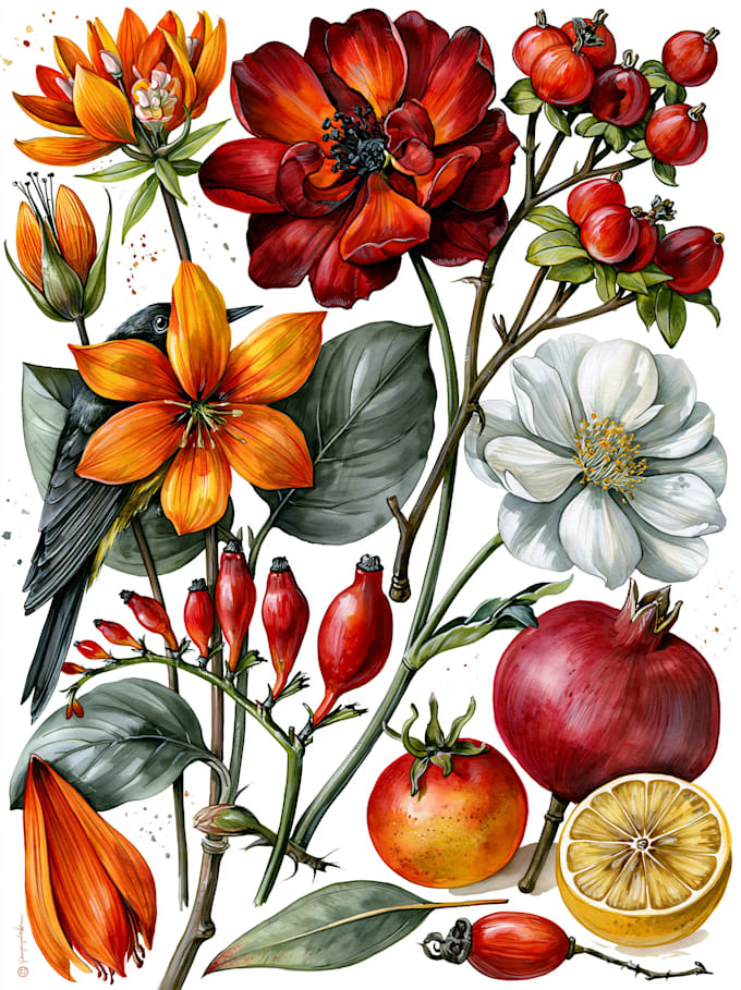 design elegant botanical illustrations for your prints