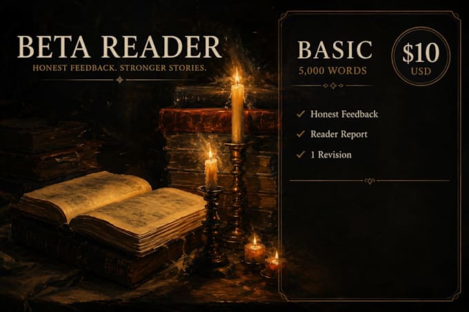 beta read your book with honest feedback