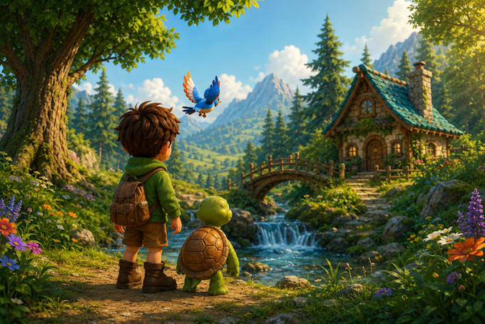 3d children story book illustration children book illustration amazon kdp