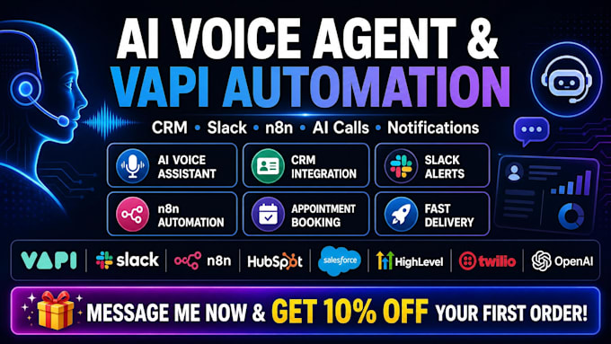 ai voice agent vapi slack crm integration n8n automation and notification
