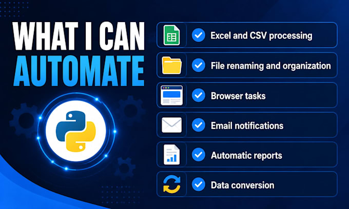 automate repetitive excel, file or browser tasks with python