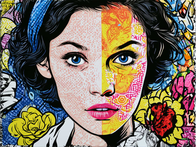 create a unique street pop art collage