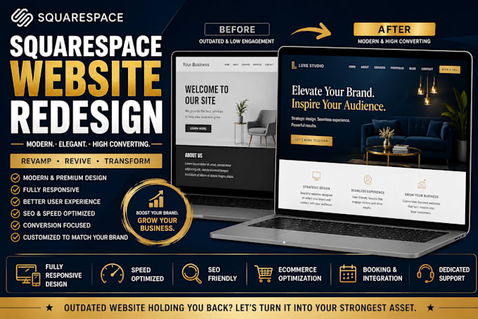 redesign, revamp, or customize your squarespace website