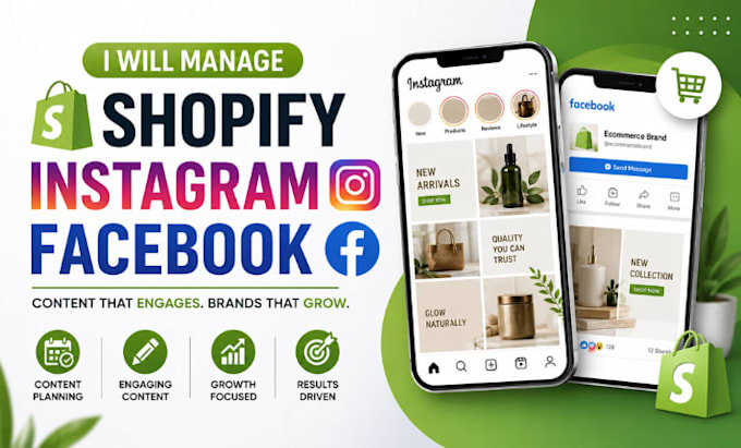 manage shopify instagram facebook content for ecommerce brands