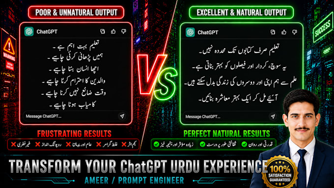 create custom urdu prompts for chatgpt