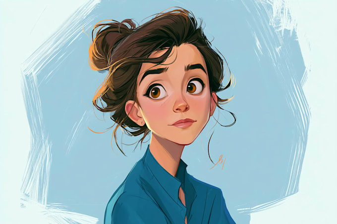 create simple cartoon portrait