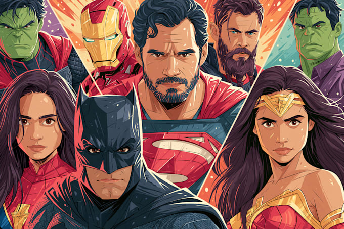 comic book illustration with comic book