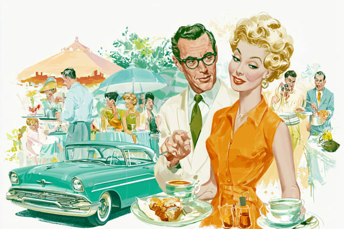 design vintage retro illustration