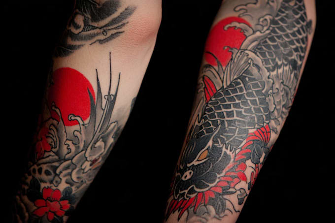 make a traditional japanese irezumi tattoo