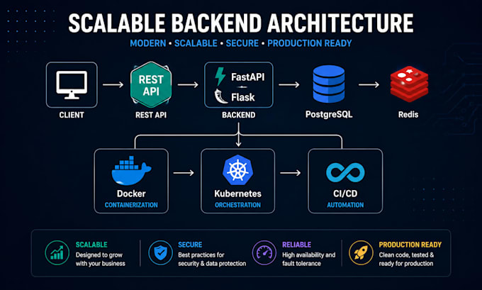develop secure and scalabe python backend API