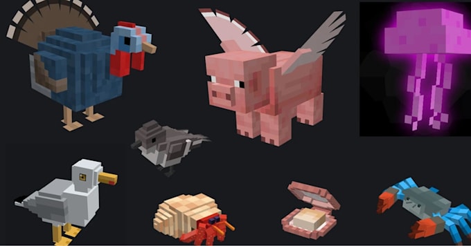 create custom blockbench minecraft mobs 3d models textures animations and bosses