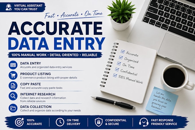 accurate data entry and product listing
