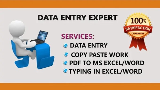 do expert data entry web research copy paste and excel data cleaning