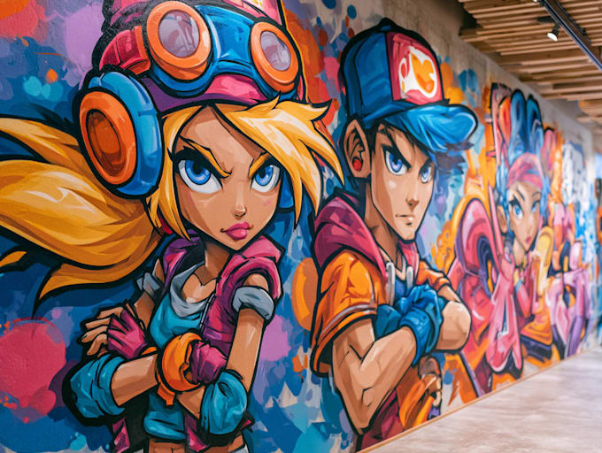 design a badass character graffiti style for you