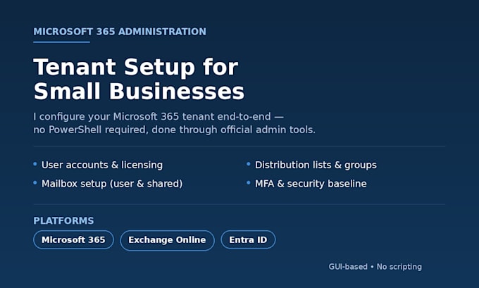 set up your microsoft 365 tenant, mailboxes, and users