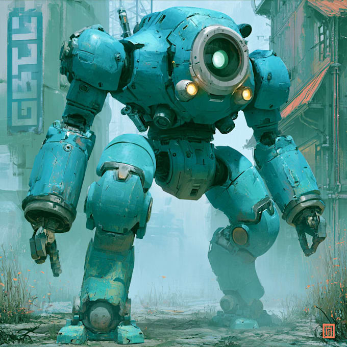 create custom mecha robot art