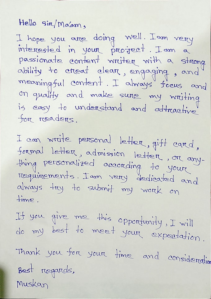 write anything with my beautiful handwriting