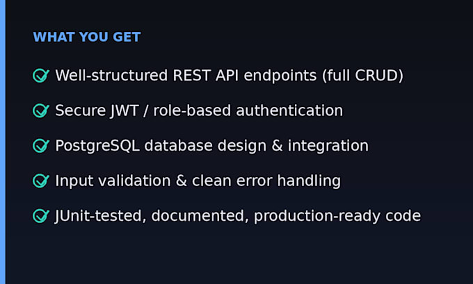 build a spring boot rest API and java backend for your web or mobile app