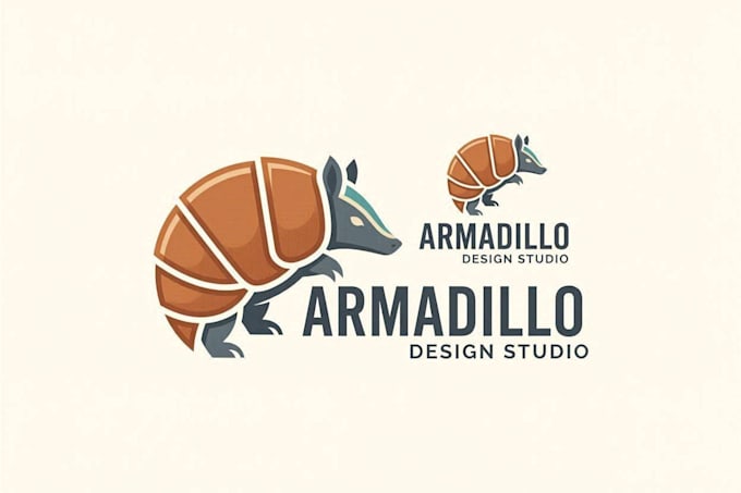 design a creative armadillo mascot logo with unique concepts