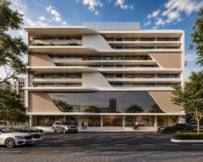 create photorealistic 3d architectural exterior rendering