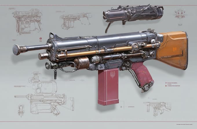 design unique weapons illustrations