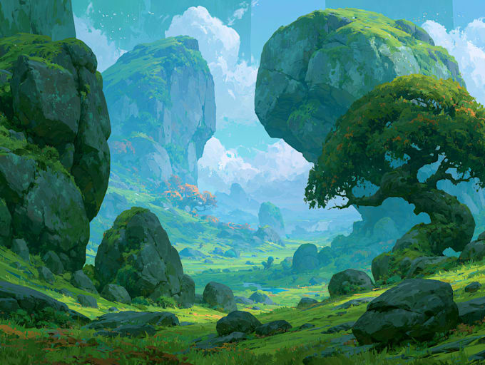 do professional landscape digital art