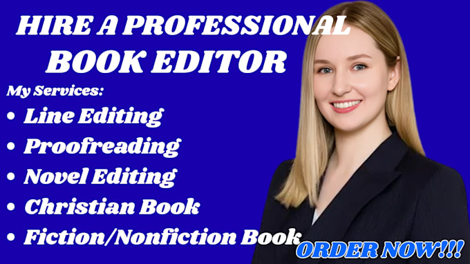 nonfiction developmental book editor, proofread, format christian novel editor